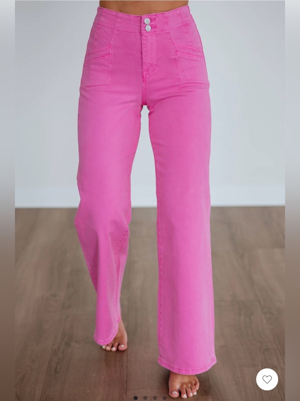 MICA High-Rise Pink Wide-Leg Jeans
